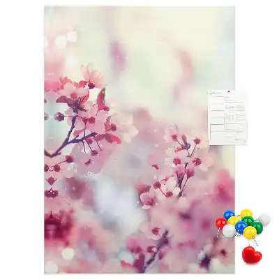 Cork Note Board Spring flowers