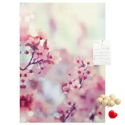 Cork Note Board Spring flowers