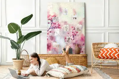 Cork Note Board Spring flowers