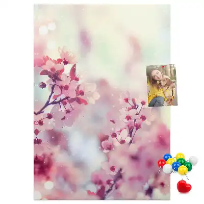 Spring Flowers Cork Note Board
