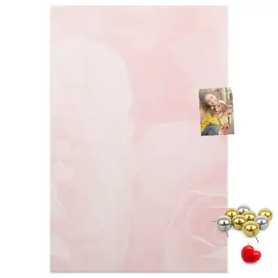 Red Roses Flowers Wall Cork Memo Board
