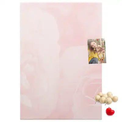 Red Roses Flowers Wall Cork Memo Board