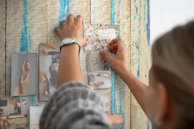 Cork Note Board Wood with history