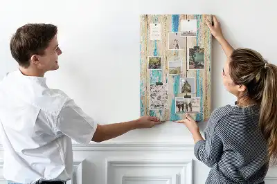 Cork Note Board Wood with history