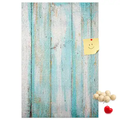 Aged retro wood wall cork memo board