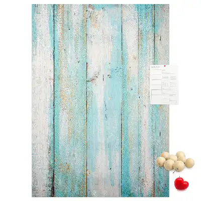 Aged retro wood wall cork memo board