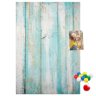 Wall cork memo board Aged retro wood