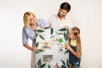 Cork Pin Board with Green Leaf Finial