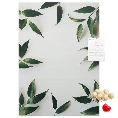 Cork Pin Board with Green Leaf Finial