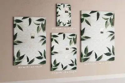Cork Pin Board with Green Leaf Finial