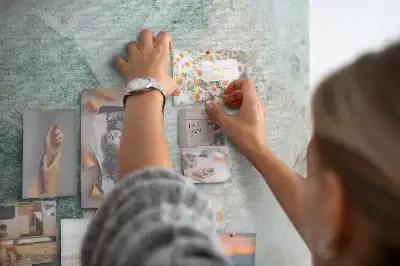 Wall cork memo board Marble block