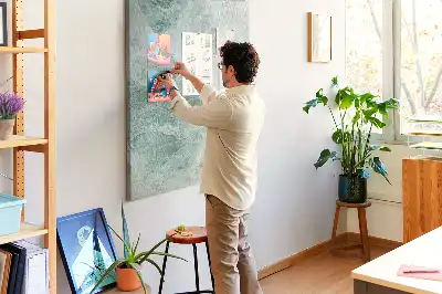 Marble Block Cork Memo Board