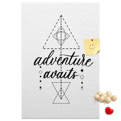 Step into the Unknown cork wall memo board