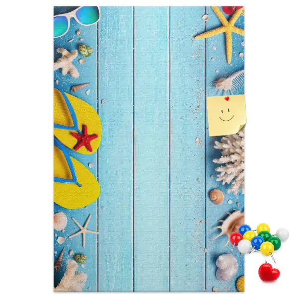 Summer Vacation Cork Pin Board
