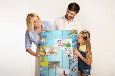 Cork pin board Summer vacation time