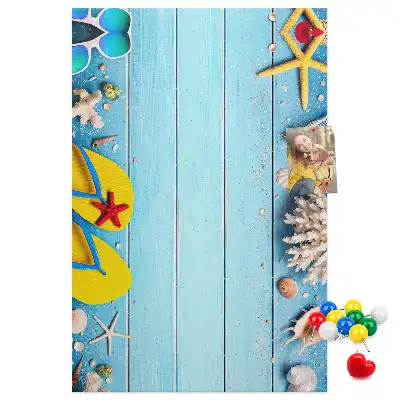 Summer Vacation Cork Pin Board
