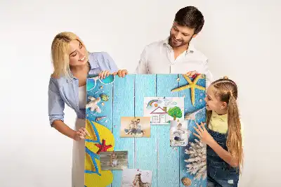 Cork pin board Summer vacation time