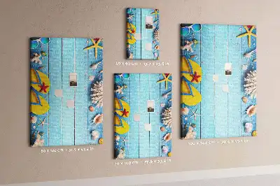 Cork pin board Summer vacation time