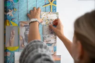 Cork pin board Summer vacation time