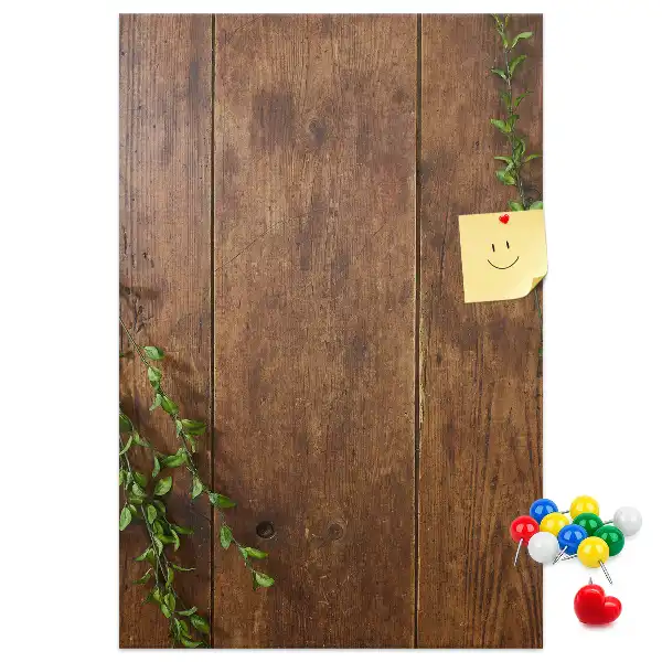 Rustic wood cork memo board