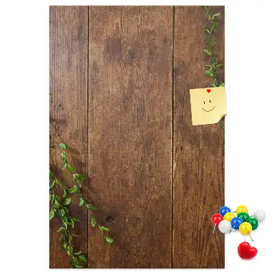 Wall cork memo board Rustic wood
