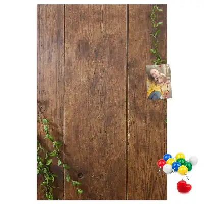 Rustic wood cork memo board