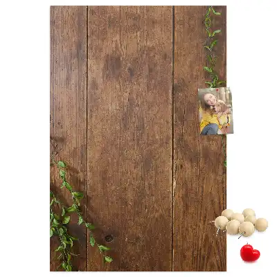 Rustic wood cork memo board