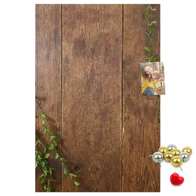 Rustic wood cork memo board