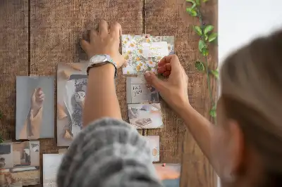 Rustic wood cork memo board