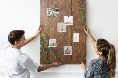 Rustic wood cork memo board