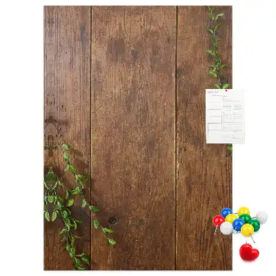 Rustic wood cork memo board