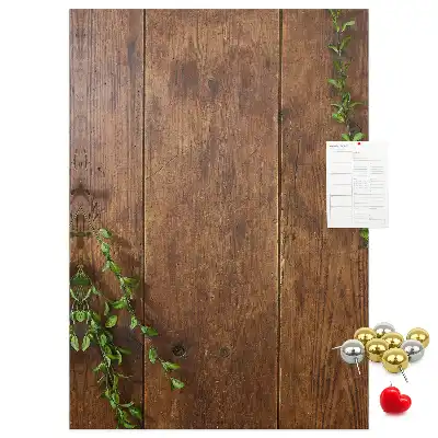 Rustic wood cork memo board