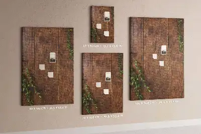 Rustic wood cork memo board