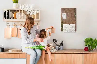 Rustic wood cork memo board