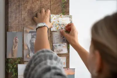 Rustic wood cork memo board