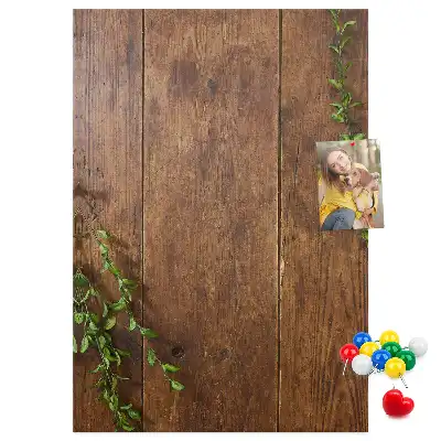 Rustic wood cork memo board