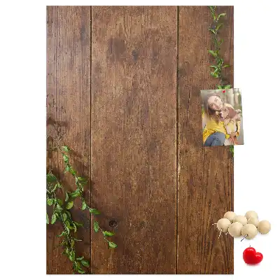 Rustic wood cork memo board
