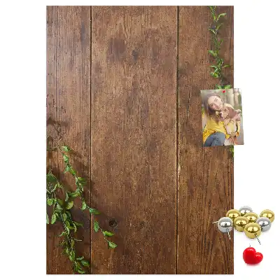 Rustic wood cork memo board