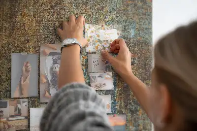 Wall cork memo board Rusty metal