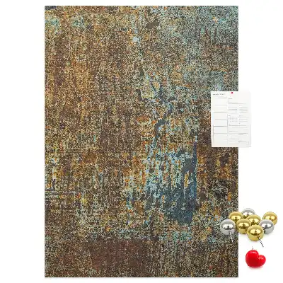 Wall cork memo board Rusty metal