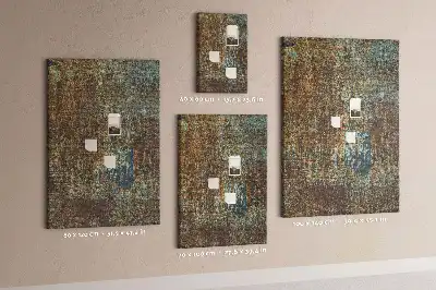 Wall cork memo board Rusty metal