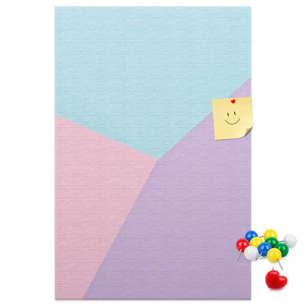 Pastel pattern cork pin board