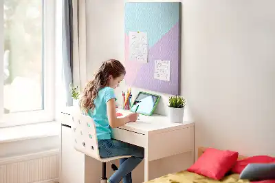 Pastel pattern cork pin board