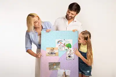 Pastel pattern cork pin board