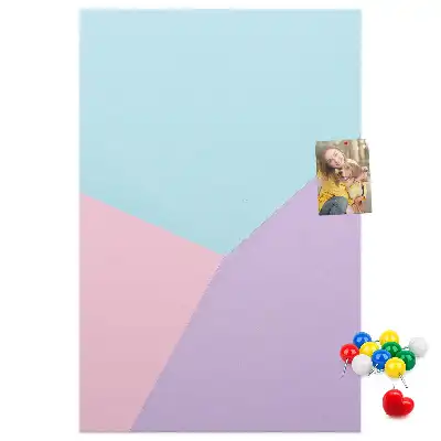 Pastel pattern cork pin board