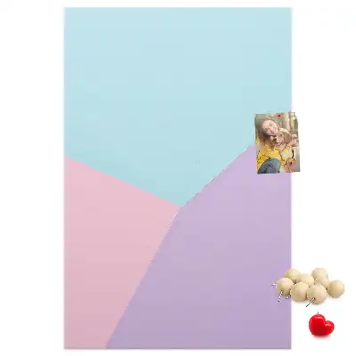 Pastel pattern cork pin board