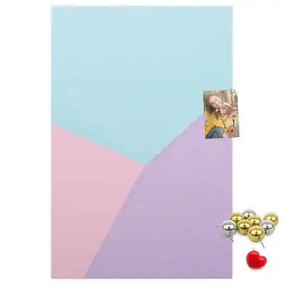 Pastel pattern cork pin board