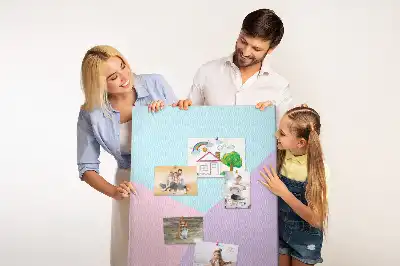 Pastel pattern cork pin board