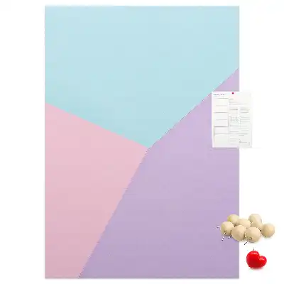 Pastel pattern cork pin board