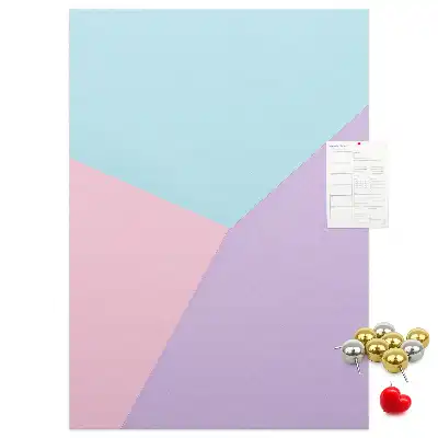Pastel pattern cork pin board